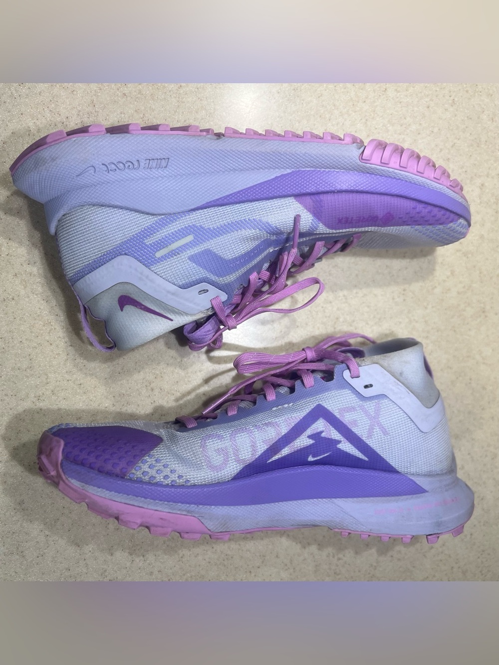 Nike React Pegasus Trail 4 GTX Gore-Tex Sneakers Shoes Oxygen Purple Size 8 - Picture 3 of 11